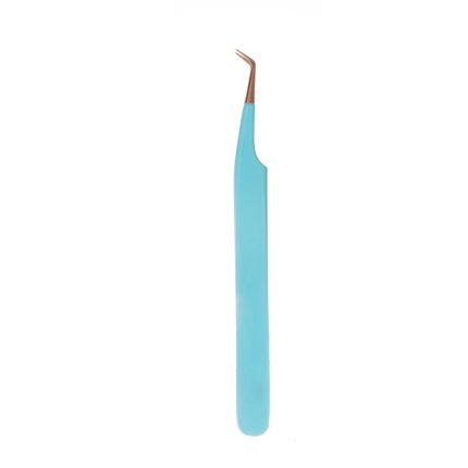 Light Blue Bronze Tipped Diamond Grip Eyelash Tweezers