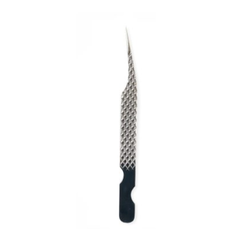 Silver & Black Diamond Pattern Ergonomic Isolation Tweezer by Desire Surgical Instruments