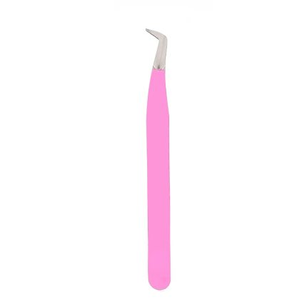 Hot Pink Smooth Grip Eyelash Tweezers