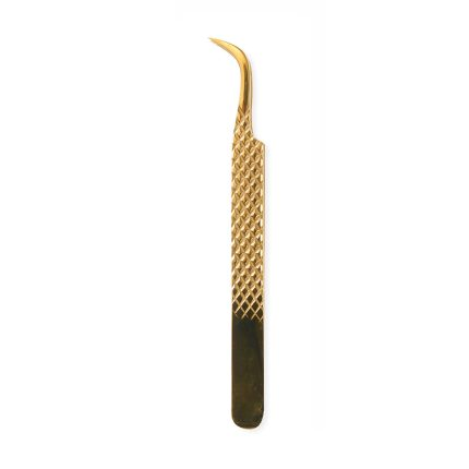 Gold Diamond Grip Eyelash Tweezers