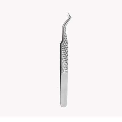 Silver Stainless Steel Diamond Grip Eyelash Tweezers
