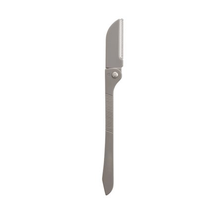 Plastic Grey / Silver Eyebrow Razor