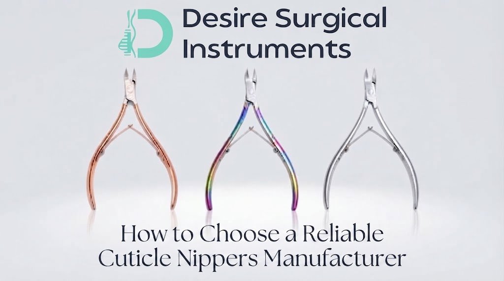 Surgical-grade stainless steel cuticle nippers manufactured for wholesale bulk supply