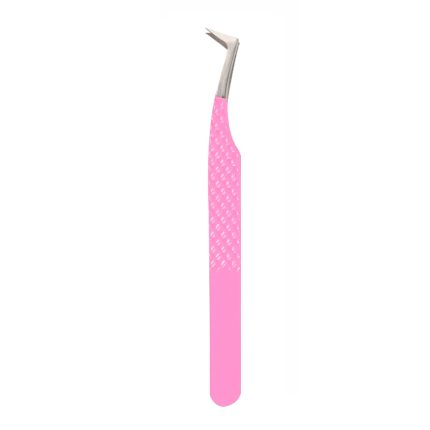 Light Pink Diamond Grip Eyelash Tweezers