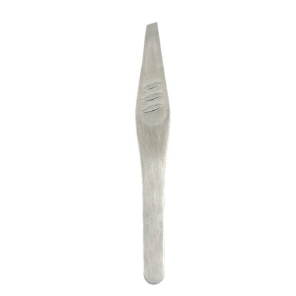 Ribbed Grip Slanted Tweezers