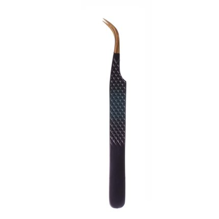 Bronze Tipped Black Diamond Grip Eyelash Tweezers
