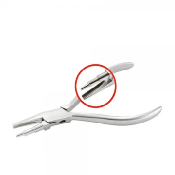 Wire looping pliers with concave lower jaw, polished finish, by Desire Surgical Instrument