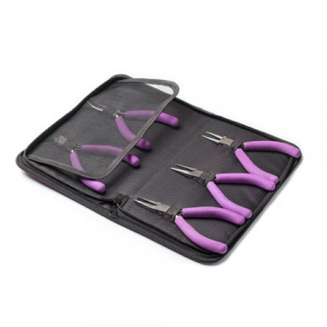 5 piece jewelry pliers and side cutters set with chain, round, flat and bent nose pliers by Desire Surgical Instrument